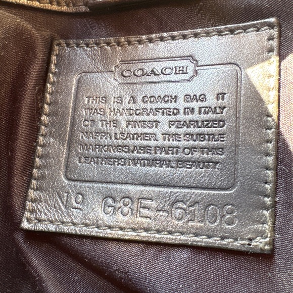 Coach Vintage 1998 HTF Pearlized Grey Nappa Leather Mini Tote Made in Italy 6108 - Picture 3 of 14